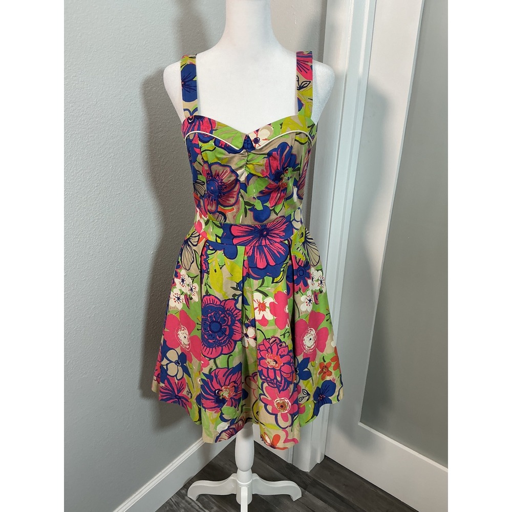 Beach Bash by Art & Tatyana Floratina Retro Floral Sundress Size XS